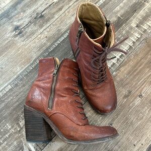 Frye Combat Boot with Heel Size 8